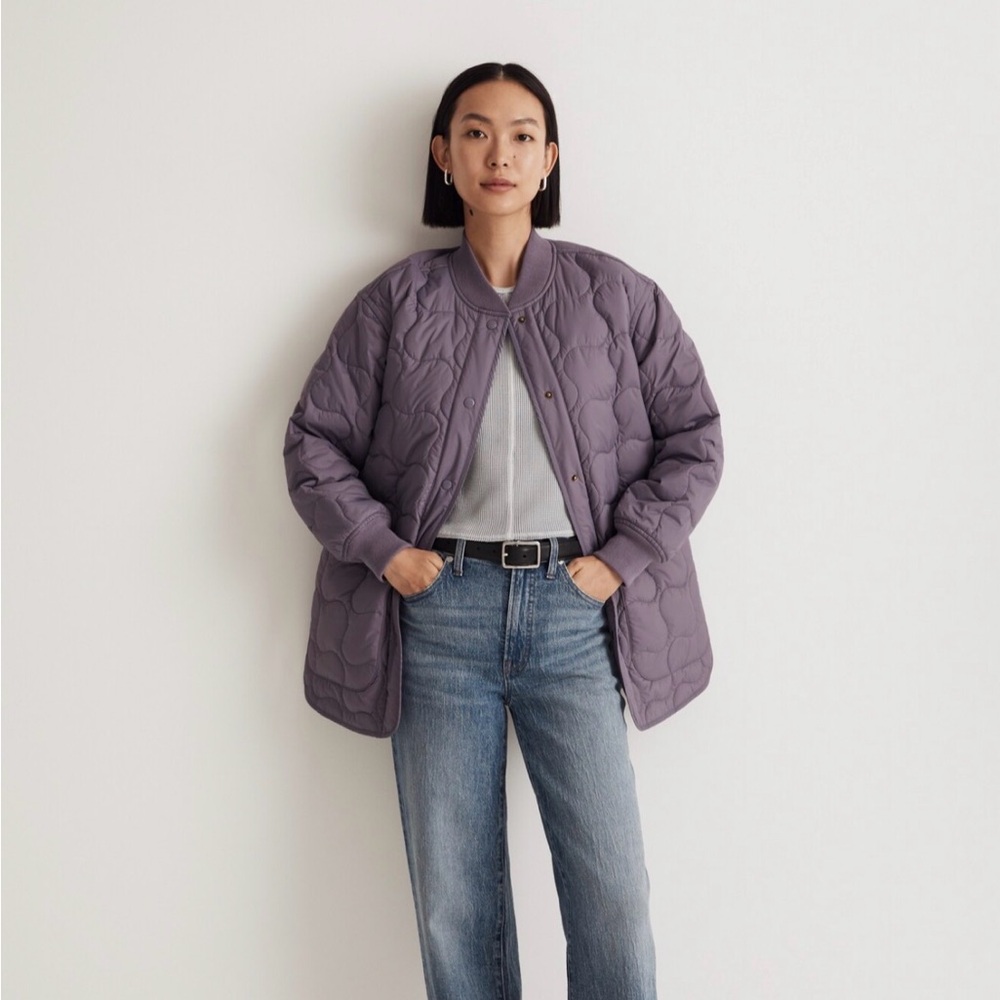 Madewell Lavender Quilted Puffer Jacket